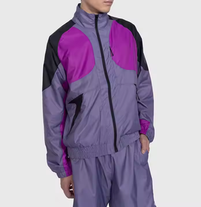 Chándal de poliéster de alta calidad, ligero, con cremallera completa, elegante, ropa de calle para hombre, chaqueta cortavientos deportiva - Product Image 1