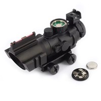 Nouvelle optique de vente chaude prévue 4x32 portée compacte éclairée en alliage d'aluminium avec vue à fibre optique pour la chasse en plein air