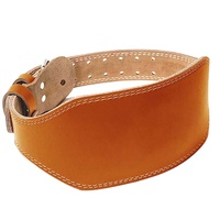Ceinture de musculation unisexe en cuir épais et respirant avec boucle réglable, orange, pour le soutien de la taille lors de l'entraînement de force