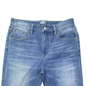 Venta al por mayor nueva moda elástico Regular tubo recto Streetwear transpirable sólido hombres Jeans pantalones primavera trabajo Deanim pantalón para la venta - Product Image 5