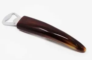 Meilleur ouvre-bouteille en corne de buffle fait à la main Fabricant logo personnalisé Couleur corne naturelle Ouvre-bouteille de boisson froide Qualité standard - Product Image 4