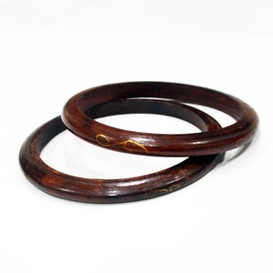Brazalete y pulsera de madera de diseño asociado, pulseras de madera de tamaño personalizado, brazalete hecho a mano, brazalete de madera con flores - Product Image 3
