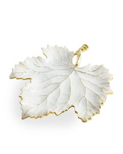 White Enamel Finished Aluminum <b>Leaf</b> Bowl Eco-Friendly Lightweight Modern Design for Tabletop Home & Hotel Decor Wholesale Rate - Product Image 3