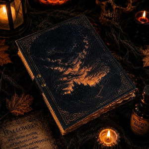 Diario Gótico de Cuero con Diseño de Calabaza, 200 Páginas, Libro de Hechizos Vintage, Cuaderno Hecho a Mano con Papel de Borde Rústico, Grimorio de Brujería - Product Image 3