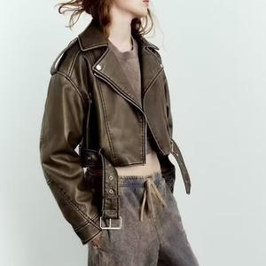 Vêtements en cuir pour femmes, mode streetwear, veste pour femmes, vestes grandes tailles, vêtements pour femmes - Product Image 3