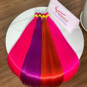 Tendance chaude Rose Droite En Vrac 100% Raw Vietnamien Remy Extensions de Cheveux Couleur Personnalisée Prêt pour la Livraison au Prix de Gros - Product Image 2