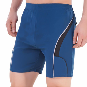Shorts de sport en toile respirants et écologiques pour hommes, motif uni, avec poche - Prix de gros - Product Image 4