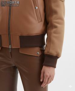 Nouvelles vestes en cuir pour femmes respirantes pour l'hiver, haute qualité, design de mode personnalisable, service OEM - Product Image 5