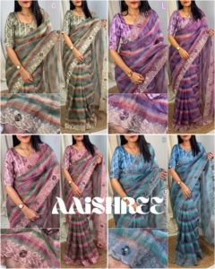 Nieuwste Designer Outfit Moderne Stijl Rangeeen Zijden <span class=keywords><strong>Saree</strong></span> Blouse Met Multi-Draad Borduurwerk Fabrikant Uit <span class=keywords><strong>India</strong></span> Te Koop - Product Image 6