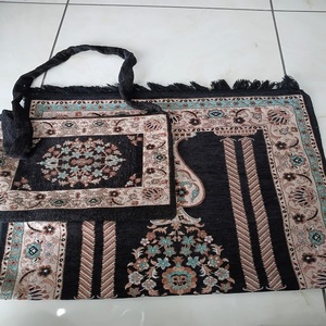 พรมสวดมนต์อิสลามโพลีเอสเตอร์ทันสมัยผ้านุ่มพับได้กันลื่นพิมพ์ลายกระเป๋าซักได้ป้องกันการลื่นสำหรับเดินทาง - Product Image 6