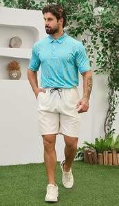 Polos de talla grande para hombre, Polo de tela de punto transpirable, Polo de estilo vintage, Polo de manga corta para hombre - Product Image 2