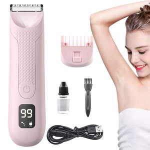 Afeitadora Eléctrica Recargable Impermeable, Recortadora de Barba de Acero Inoxidable Duradera, Pantalla LCD, Fuente de Alimentación USB, Cortadora de Pelo - Product Image 4