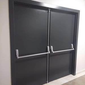 Portes coupe-feu contemporaines en acier inoxydable de haute qualité, à une ou deux battants, résistance au feu, différentes tailles disponibles - Product Image 1