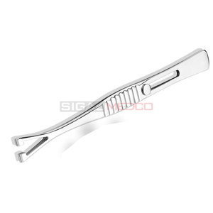 Pince à épiler en acier inoxydable Pennington anti-dérapant avec verrouillage sécurisé pointe fendue pour le piercing corporel utilisation de bijoux de mode - Product Image 3