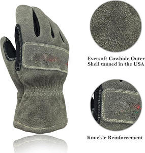 Fire Fighter <b>Glove</b> Curved Fingers,Heat Resistance, Flame resistanc - Product Image 2