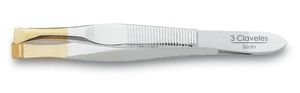 Pinzette larghe con poggiadito 8 cm (3 Claveles 12242) - Product Image 1