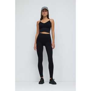 Leggings décontractés pour femmes 100% coton Mega Merchant toutes saisons taille mi-haute doux pour le fitness, la gym et le sport, taille XL disponible - Product Image 2
