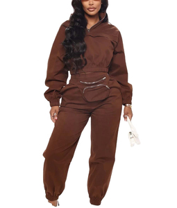 ชุดวอร์มสองชิ้นสำหรับผู้หญิงชุดออกกำลังกาย2025แฟชั่นใหม่ล่าสุดออกแบบได้ตามต้องการ - Product Image 3