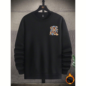 Sudadera de Forro Polar para Hombre al por Mayor, Sudaderas Oversize con Cuello Redondo, Impresión de Logotipo Personalizado, Sudaderas Lisas sin Estampado - Product Image 1