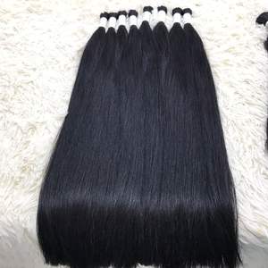 Extensiones de cabello humano vietnamita natural a granel de alta calidad para mujeres negras Máquina de estilo recto Trama doble Todos los colores - Product Image 4