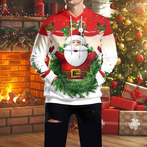 Top High Quality Comfortable Fit <b>Men</b> <b>Christmas</b> <b>Hoodie</b> 100% Polyester Made Long Sleeve <b>Men</b> <b>Christmas</b> <b>Hoodie</b> - Product Image 3