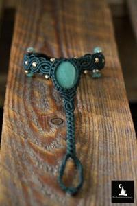 Magnifique bracelet vintage en macramé fait main en argent sterling plaqué or multicolore, certifié IGI, cadeau - Product Image 4