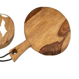 Tabla de cortar de madera de color Natural, clásica, para cocina, hogar, Hotel, restaurante, decoración redonda - Product Image 1