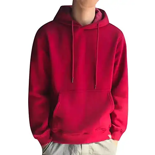 Latest Model Loose Workout Maroon Color Oversized Wholesale Pullover Hooded Custom French Terry Winter Thick Hooded For Boys