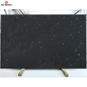 Nhà máy tùy chỉnh tay đánh bóng Carrara Đen Đá Nhân Tạo thạch anh tấm lớn cho nhà bếp <span class=keywords><strong>Countertop</strong></span> tủ phòng tắm Vanity đầu - Product Image 2