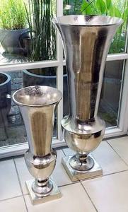 Florero Redondo de Aluminio de Diseño Moderno Hecho a Mano, Florero de Piso de Gran Tamaño para Decoración del Hogar, Bodas y Navidad - Product Image 3