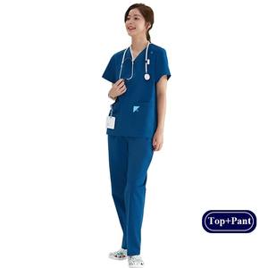 Bata de laboratorio sedosa para hospital de verano, bata de farmacia, abrigo de consulta antiestático, cintura con lengüeta, doble función para hombres y mujeres - Product Image 4