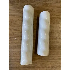 Nuevas baldosas de cerámica blanca brillante de 2 piezas para baño y cocina Diseño de cuerda de cordón trenzado - Product Image 1