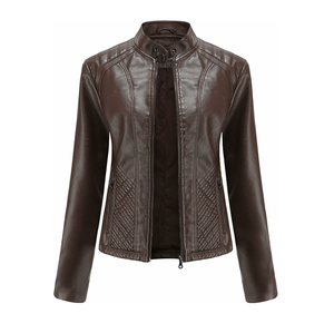 Nueva llegada chaqueta de cuero de alta calidad para mujer transpirable nuevo diseño chaqueta de cuero puro para la venta - Product Image 3