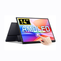 Écran portable OLED tout-en-un de 14 pouces, écran tactile AMOLED, 16:10 UHD 3840x2400p, 500 nits, type C, 60 Hz, matériau en alliage d'aluminium