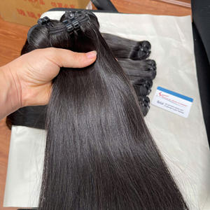 Vente en gros d'extensions de cheveux vierges vietnamiennes non transformées, faisceaux de cheveux de trame droite à cuticules alignées, couleur naturelle brute - Product Image 3