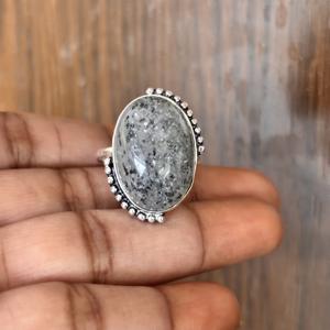 La mayoría de las tendencias Plata de Ley 925 Anillos de piedra negra solar mediana Piedra preciosa original Joyería de moda para mujer Precio de fábrica - Product Image 1