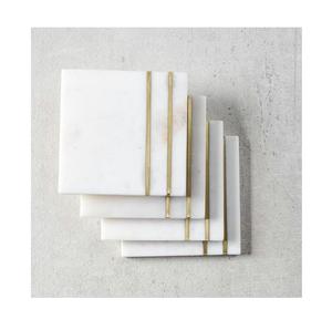 Eco Friendly Round White Marble Tea <b>Coaster</b> <b>Drinks</b> Pads Table Decoration & Accessories at Low Price - Product Image 3