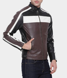 Chaqueta de cuero de invierno para hombre de alta calidad personalizada 2025, cuello levantado, bolsillos delanteros, impermeable, respetuoso con el medio ambiente, estilo callejero - Product Image 2