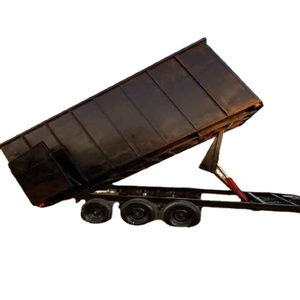CE Approved 7CX 15 Farm Dump <b>Tractor</b> <b>Trailer</b> Light Duty Walking Floor with Used Axle & Tire for Agricultural Use - Product Image 1