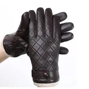Best Selling Comfortable Sheep Skin Leather Fashion Gloves Brown Color Unisex Dressing Gloves New Design