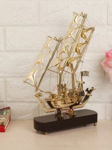 ประติมากรรมเรือทำด้วยมือทำจากสแตนเลสสตีลหรูหราอุปกรณ์ตกแต่งบ้านสำหรับการตกแต่งภายในชายฝั่งและแบบคลาสสิก - Product Image 4