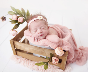 Accessoires pour bébés mignon enfants caisse lit pour photographie accessoire pour nouveau-nés personnalisé fleur caisse tiroir Vintage accessoires en bois - Product Image 5