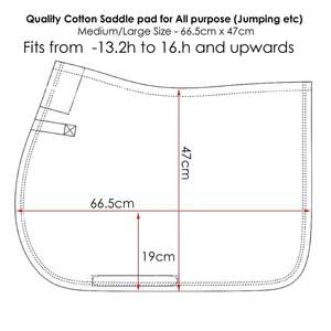 แผ่นรองอานม้าคุณภาพดีเยี่ยม บุด้วยผ้าฟลีซ ด้านนอกเป็นผ้าฝ้าย น้ำหนักเบา รูปทรงโค้งมน ป้องกันการลื่น เหมาะสำหรับการขี่ม้าแบบอังกฤษและการแข่งขันกระโดด - Product Image 6