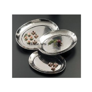 Plateau de service alimentaire en acier inoxydable avec poignée en aluminium Plateau de service de collations aux dates de la meilleure qualité à vendre - Product Image 4