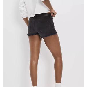 Pantalones cortos de pierna ancha de talla grande de verano de moda de alta calidad Blanco azul negro gris agujero roto pantalones cortos de mezclilla de mujer de alta elasticidad - Product Image 6