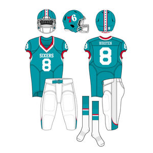 Ensemble de vêtements de sport personnalisé pour équipe de football américain 2025, respirant, séchage rapide, 100% polyester, imprimé par sublimation, unisexe - Product Image 2