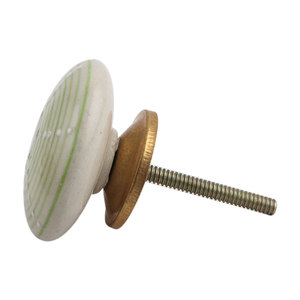 Kak — boutons de tiroirs en céramique verte, fait à la main, rayures plates, pour commode, armoire de cuisine, poignées de porte, vente en gros - Product Image 5
