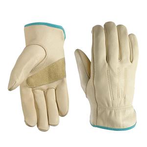 100% gants de travail en cuir industriel en cuir de chèvre durables en stock avec manchette à enfiler - Product Image 3