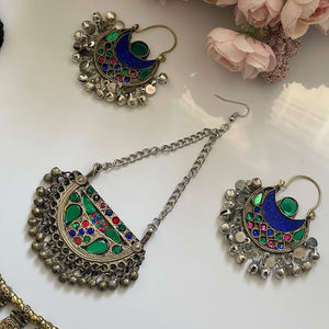 Women's <b>Simple</b> Design 4-Piece Fashion Afghan Jewelry Sets Custom Made Earring for Weddings Factory Direct from Supplier - Product Image 3