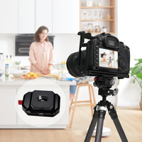 Plaque de dégagement rapide accessoires d'appareil photo en alliage d'aluminium 1/4 filetage QR plaque de montage DSLR stabilisateur rotules trépieds à dégagement rapide